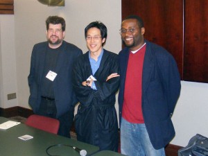 John Archibald, Wade Kwon and André Natta at the Alabama PRSA meeting in 2008