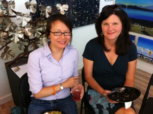 Julie Pham and Kristi Heim at Alki Arts