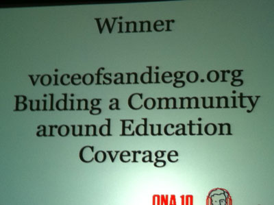 Voices of San Diego ONA winner Building a Community around Education Coverage